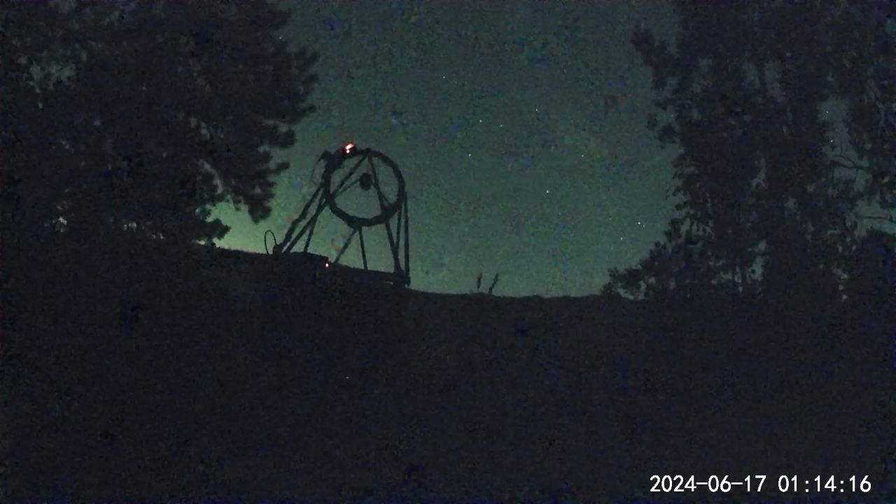 Michael Skrutskie's UL16G conducting automated occultation observations at night