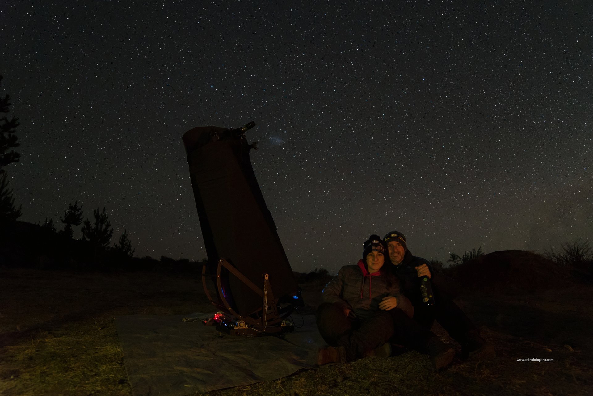 Guillermo and his partner with their UL18G under the southern stars