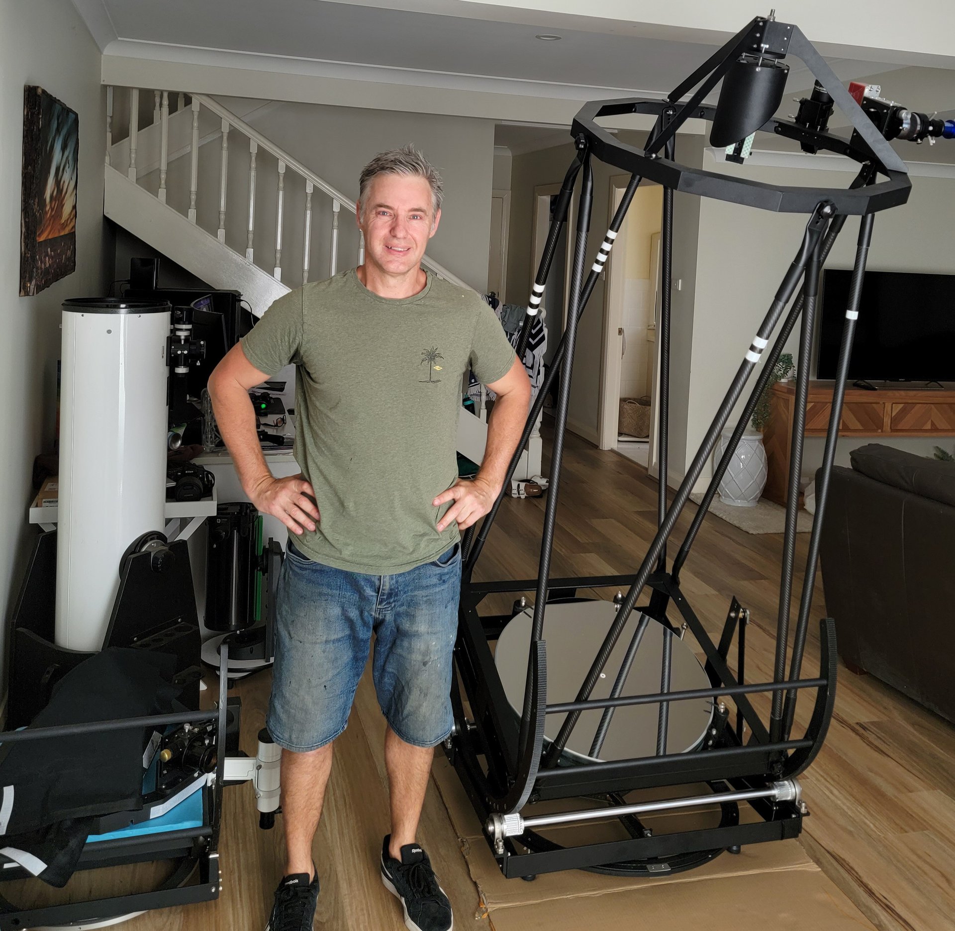 Damien Kilmartin with his UL24g telescope