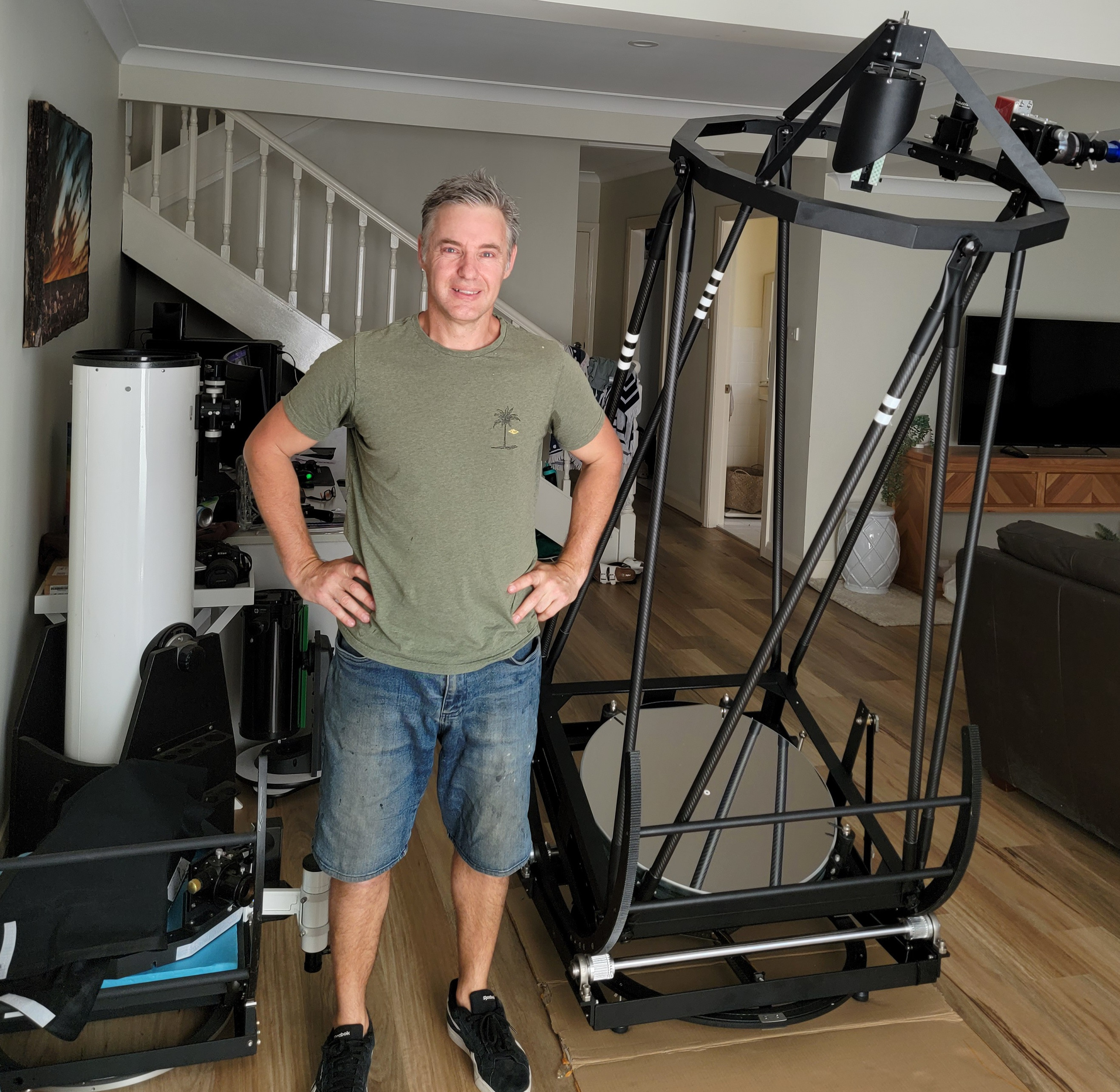 Damien Kilmartin with his UL24g telescope