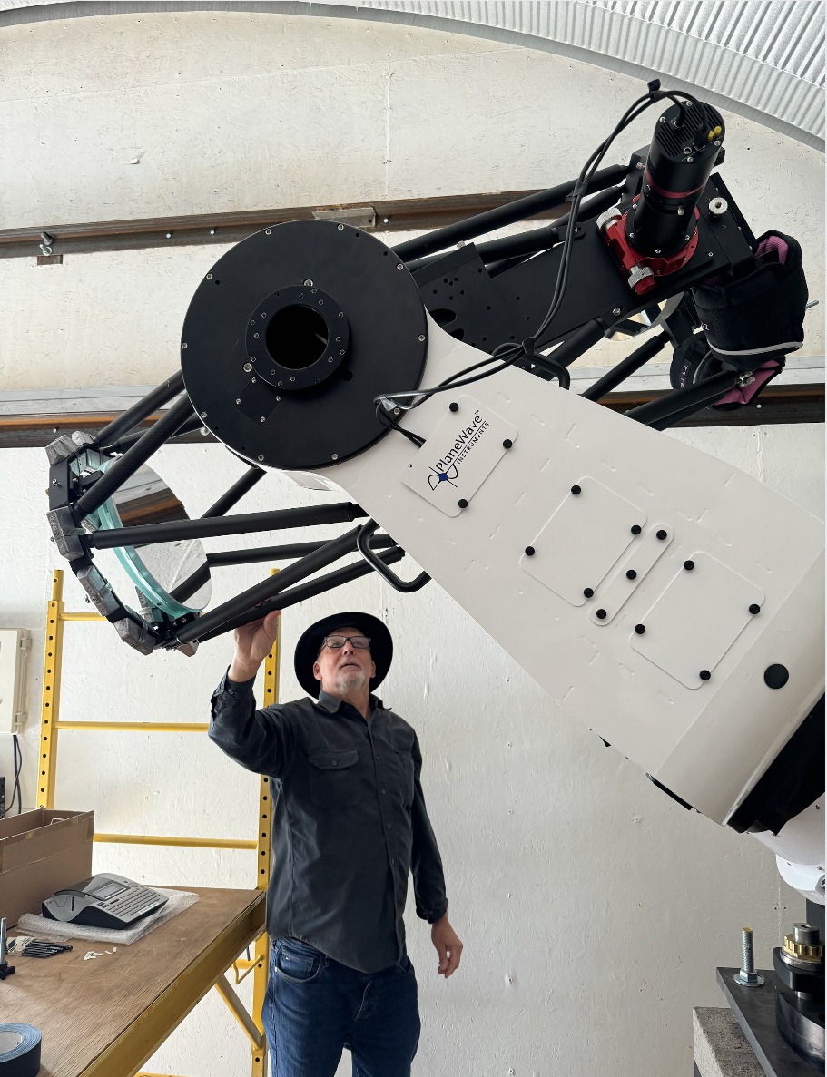 Geoffery Marcy next to the HNA14 — Space Laser Awareness, August 2024