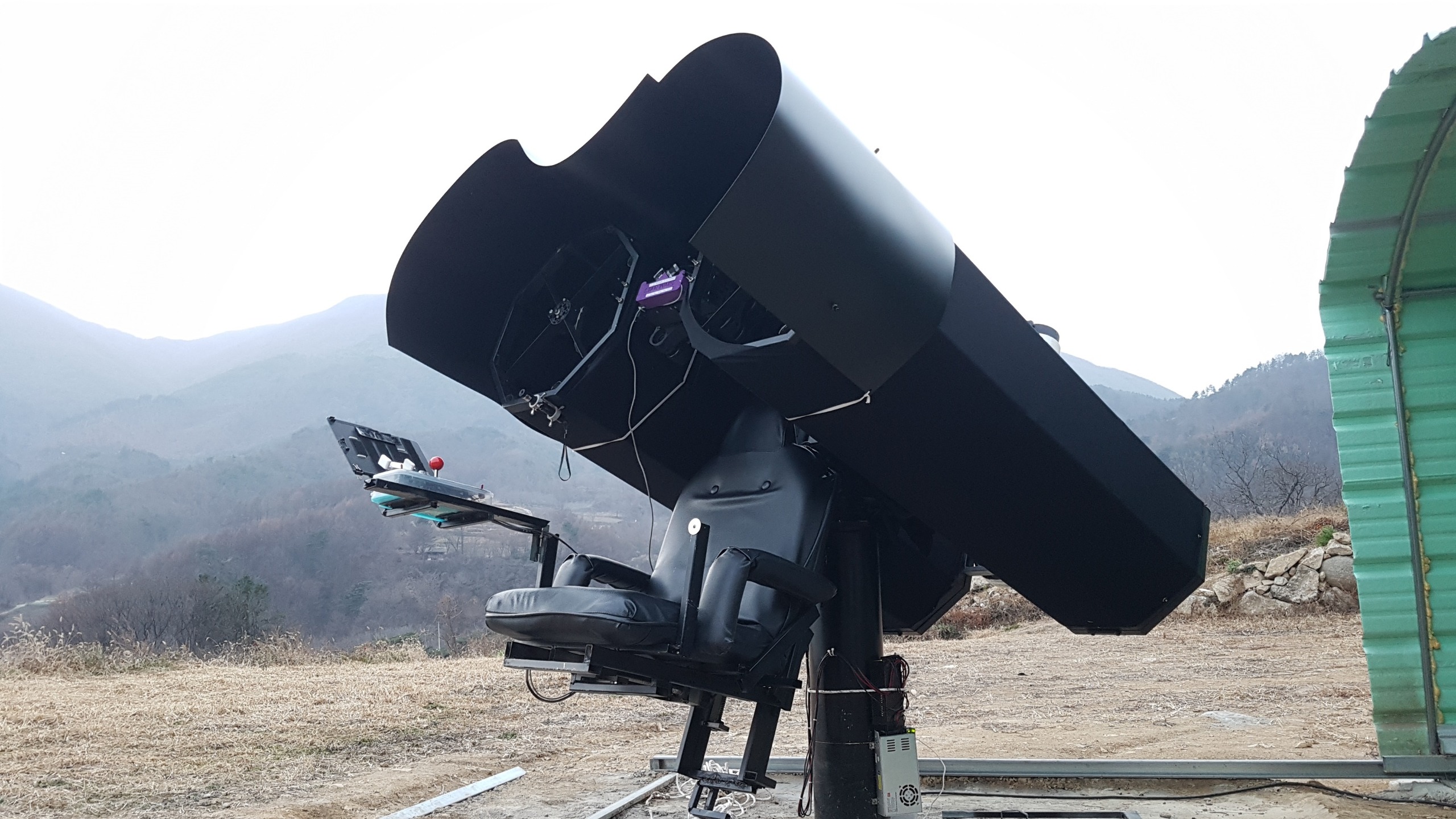 20-inch f/4 binocular telescope side view