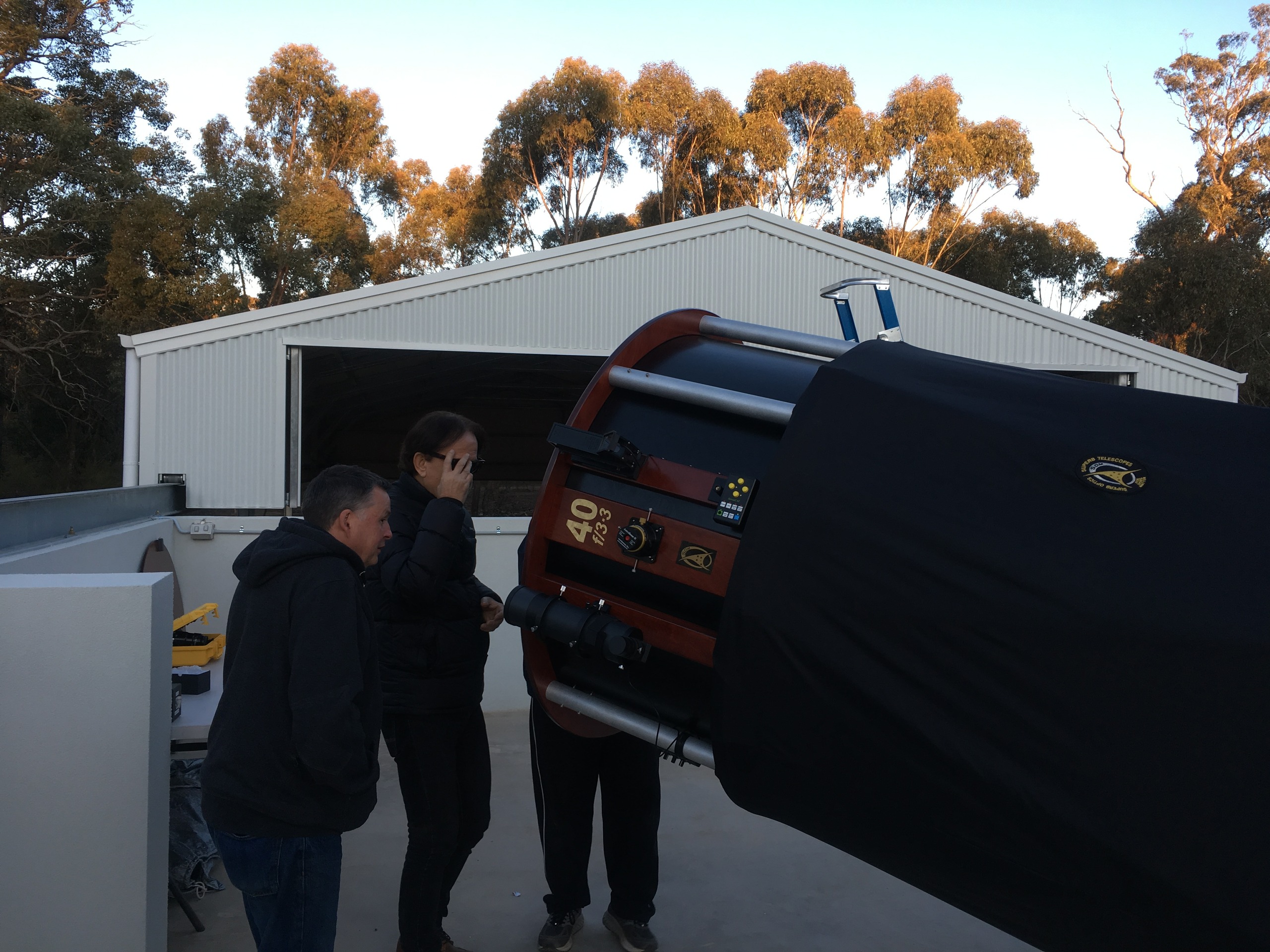 40-inch sandwich mirror telescope at Leon Mow Dark Sky Site