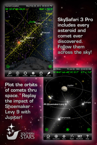 SkySafari Pro star chart display